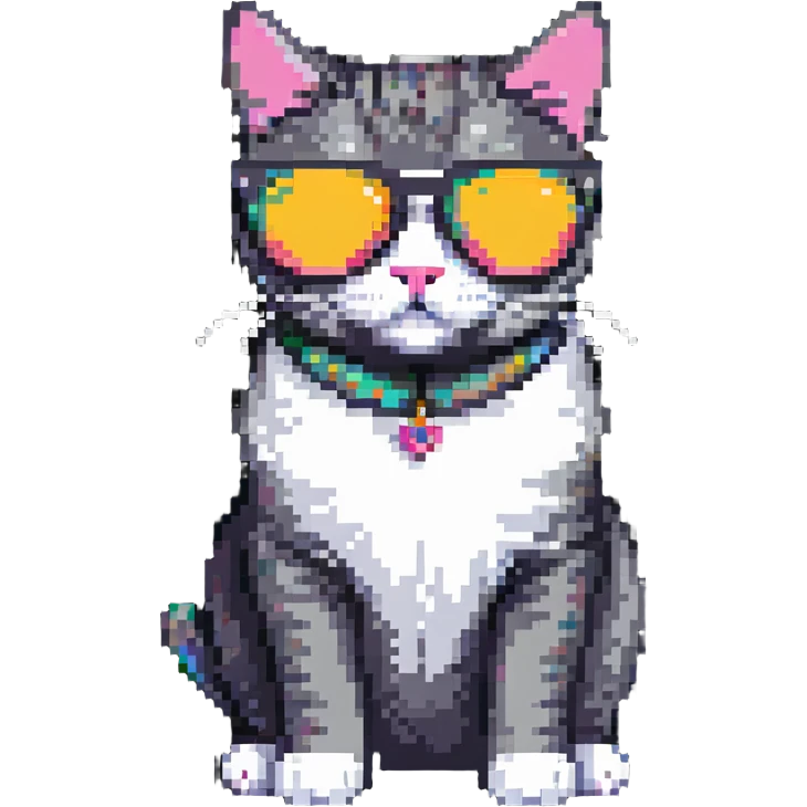 Cat wearing sunglasses, cool and relaxed emoji