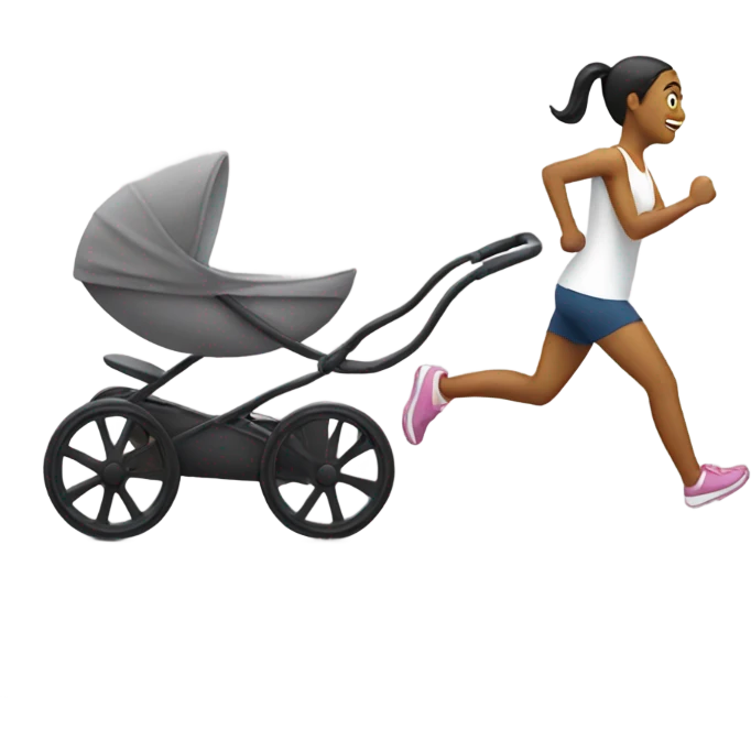 running with a stroller emoji