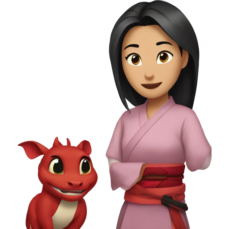 Mulan and mushu emoji