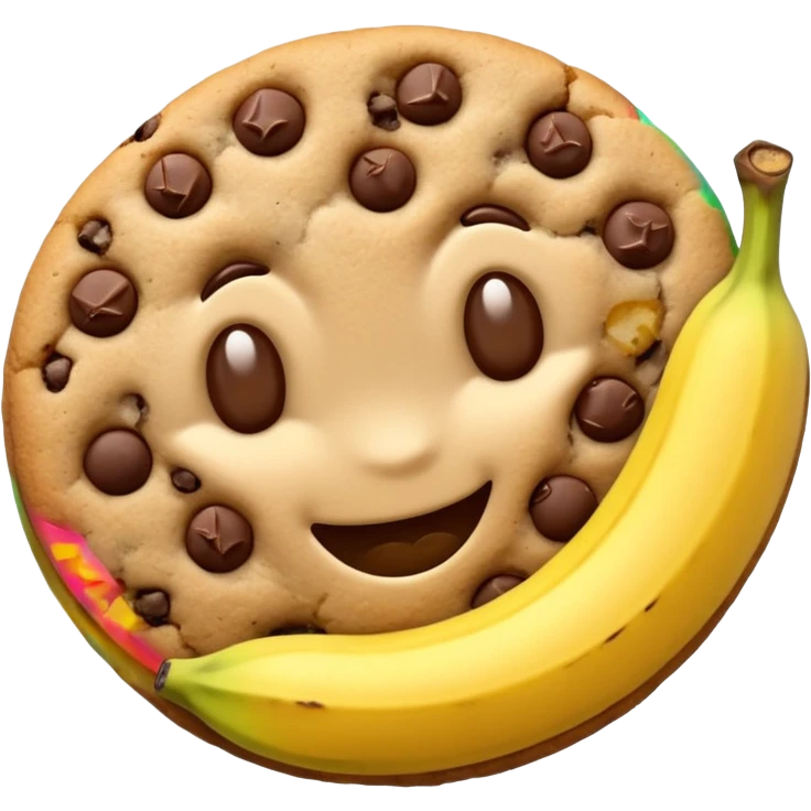 Cookie with a banana  emoji