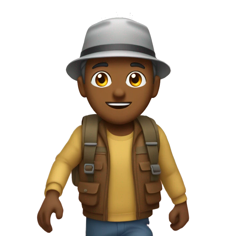 Vago caminando en el bosque emoji