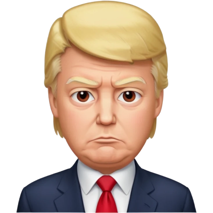 Donald Trump cross face emoji