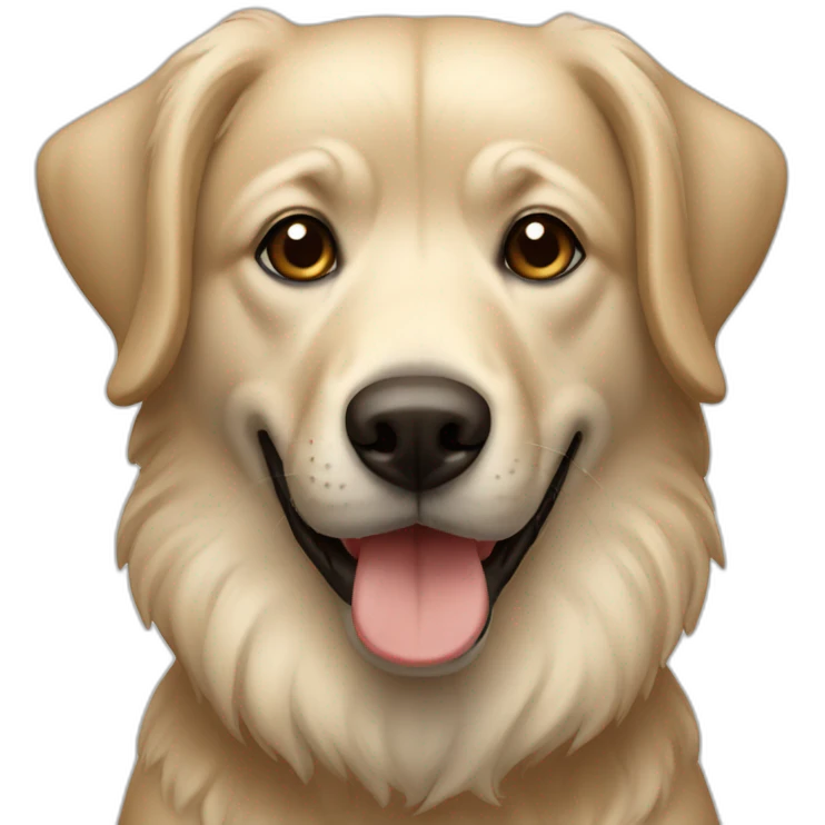 Chien beige foncé emoji