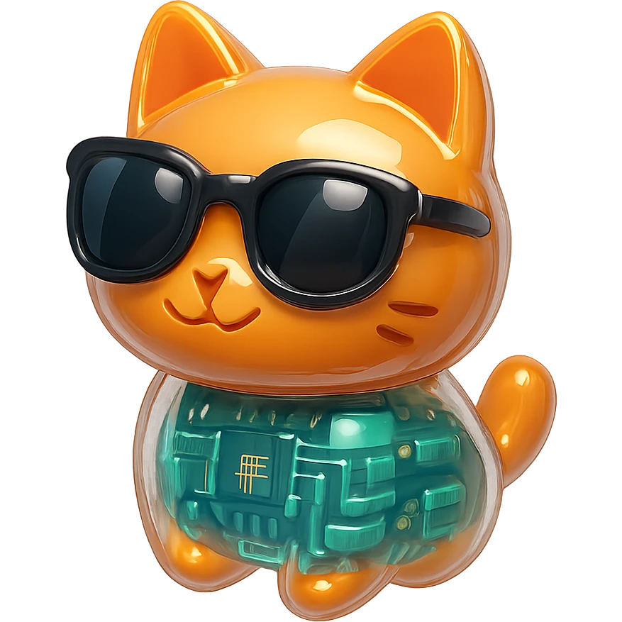 Cat wearing sunglasses emoji