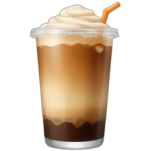 iced coffee without foam emoji