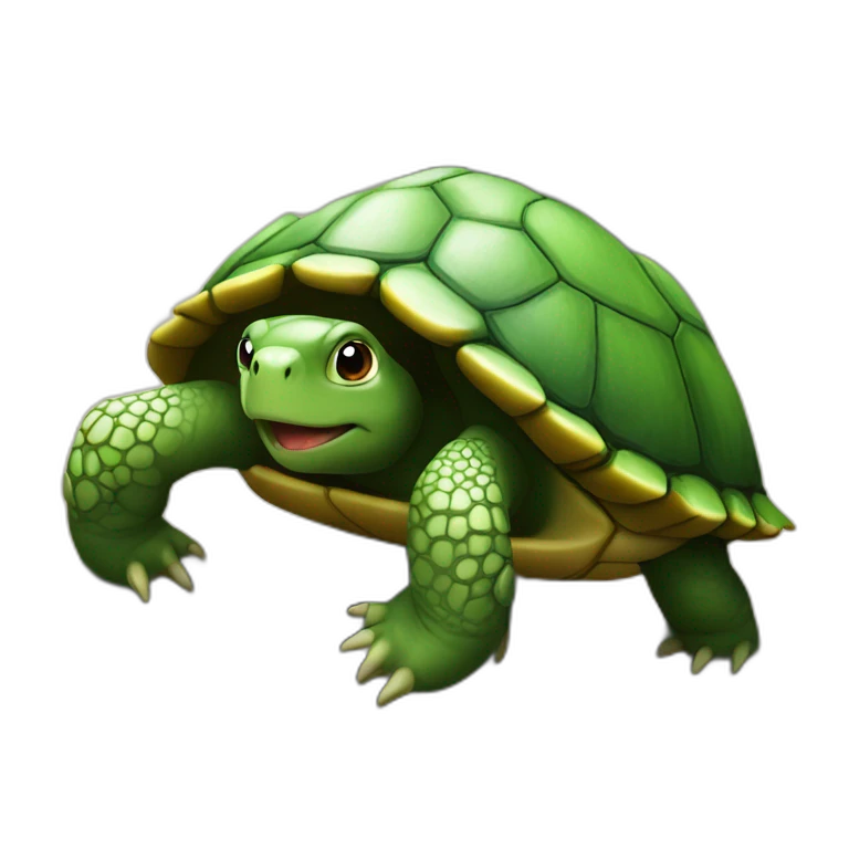 tortue sur singe emoji