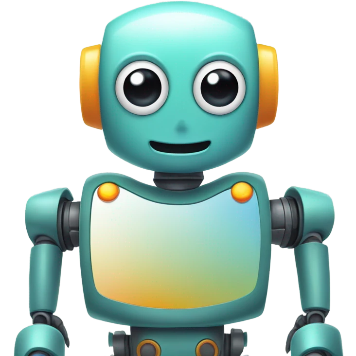 cute robot looking in the mirror emoji