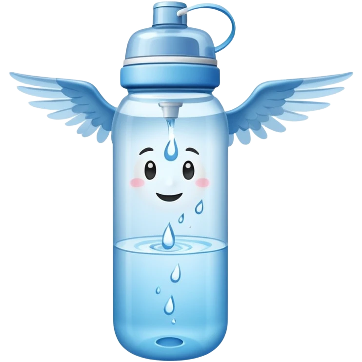 Flying waterbottle emoji