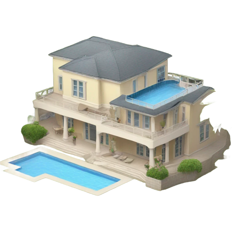 Villa with swimming pool emoji