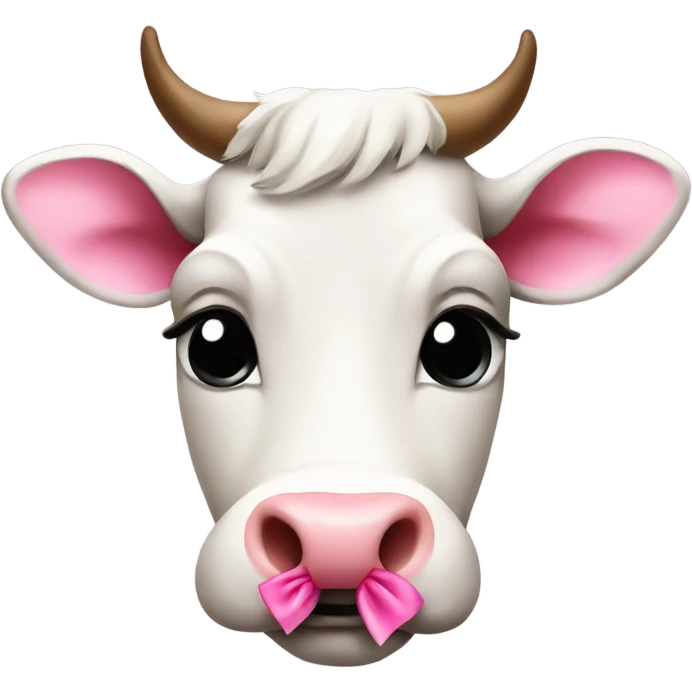 cow with a pink bow emoji