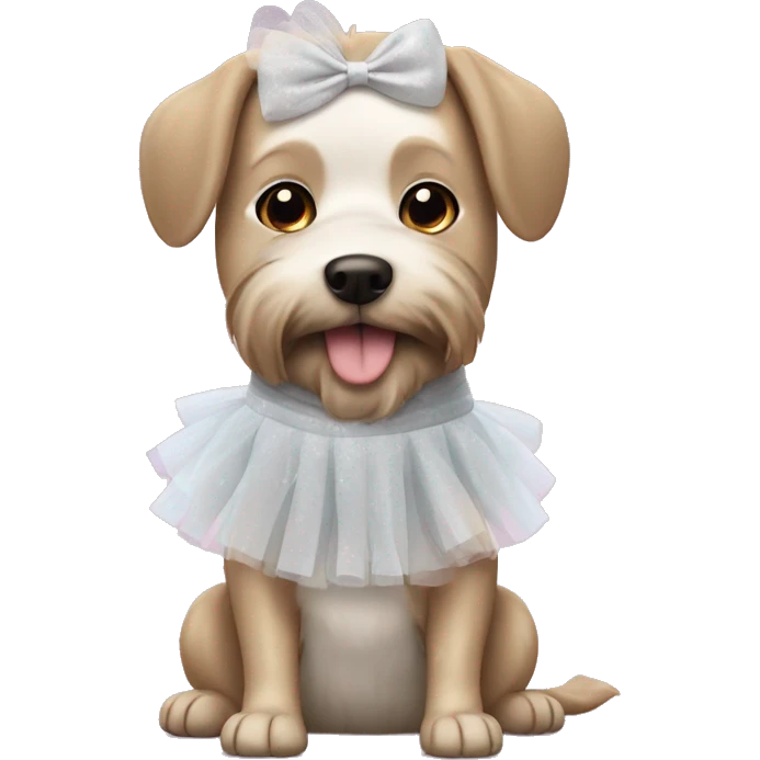 Dog with tutu ￼ emoji