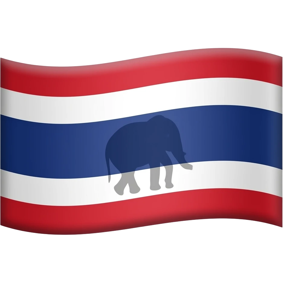 Je veux le drapeau du Siam (un fond rouge avec un éléphant) en entier tu me garde tout du drapeau emoji