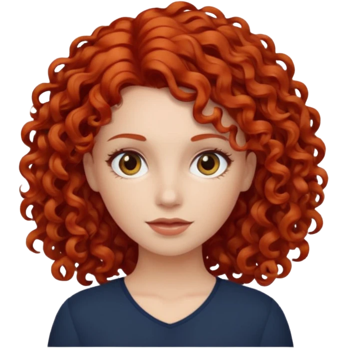 female curly red hair emoji