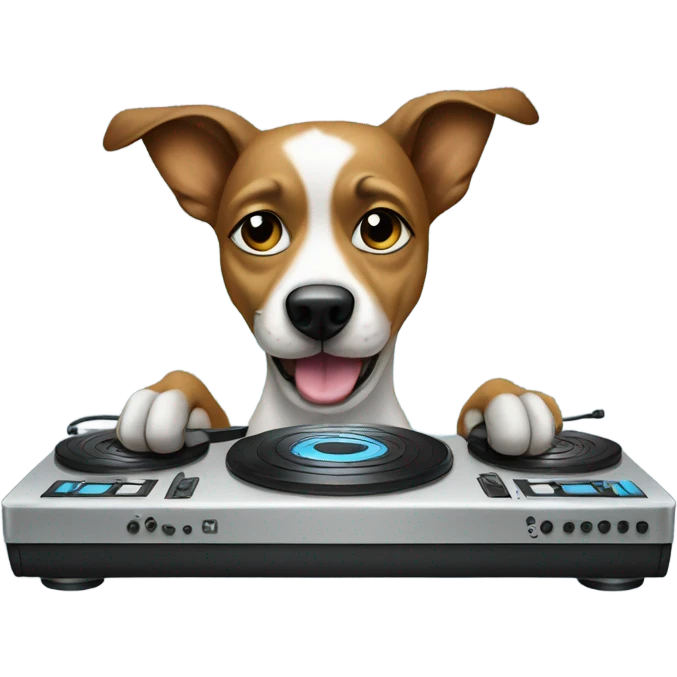 Dog DJing emoji