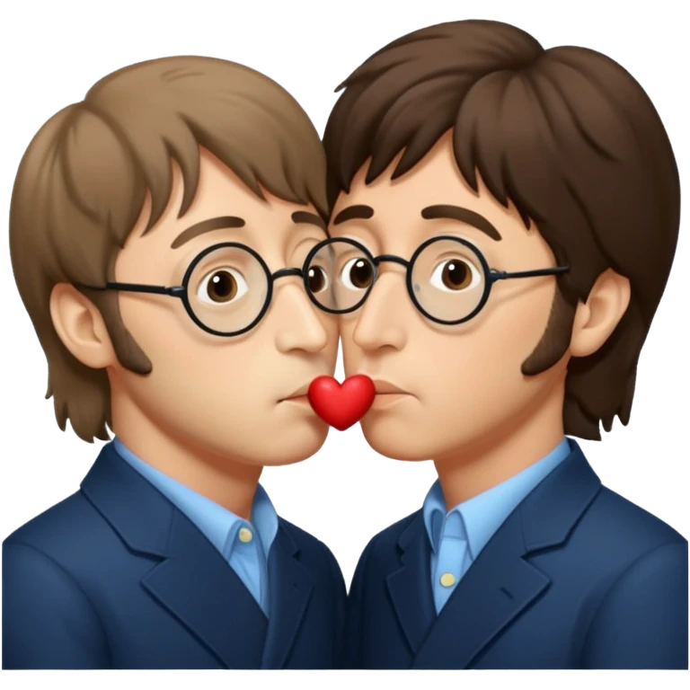 john lennon and paul mccartney making out emoji