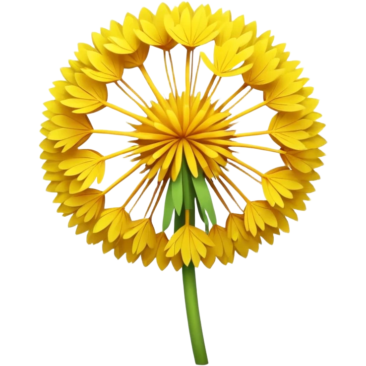 dandelion, clean and minimal, bright colors emoji