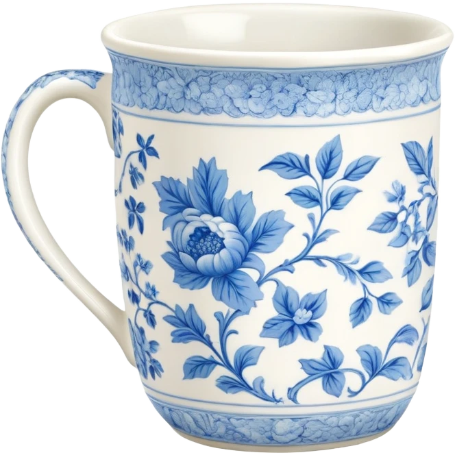 light blue toile mug emoji