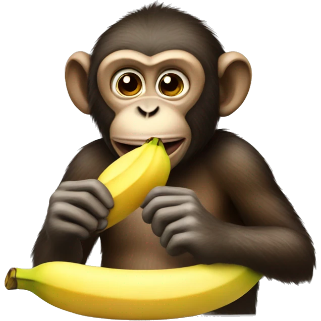 Monkey eating banana  emoji