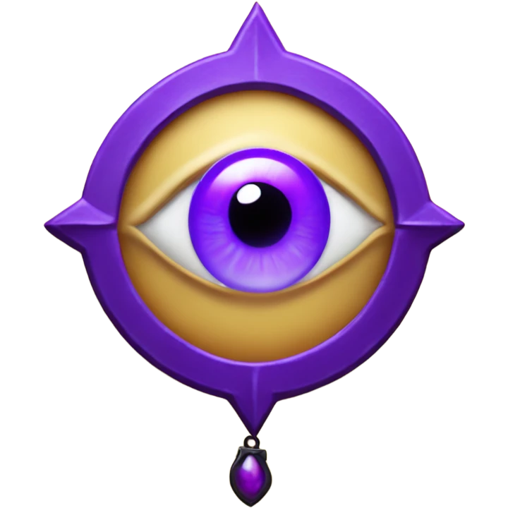 spell book that's purple with evil eye in the middle emoji