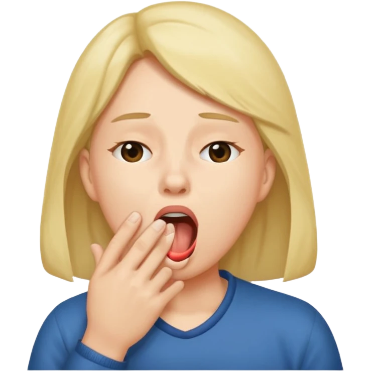 People Yawning with Hand on Mouth, emoji