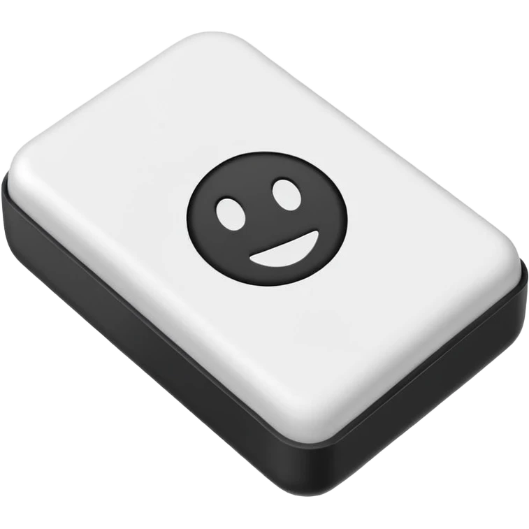 small rectangular eraser, clean matte surface, softly rounded edges, white color, detachable paper sleeve halfway around, slightly worn corner or light smudge, no pencil or extras, apple emoji style, soft lighting, subtle shadows, transparent background, emoji scale emoji