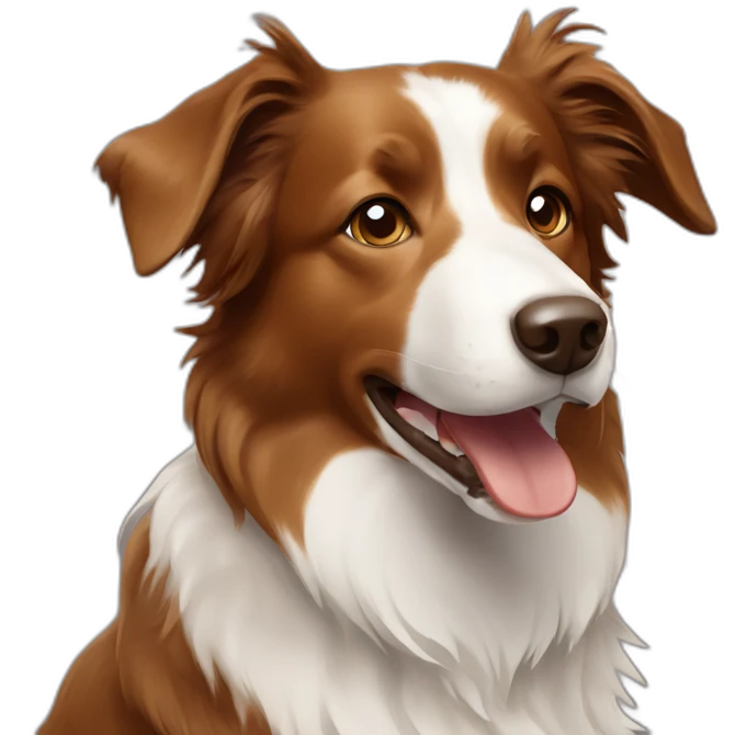 brown caramel border collie emoji