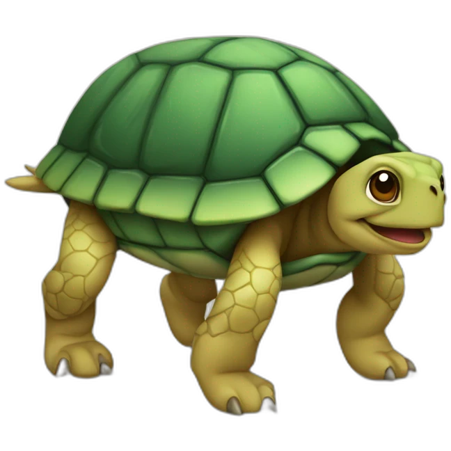 Tortue sur chien emoji