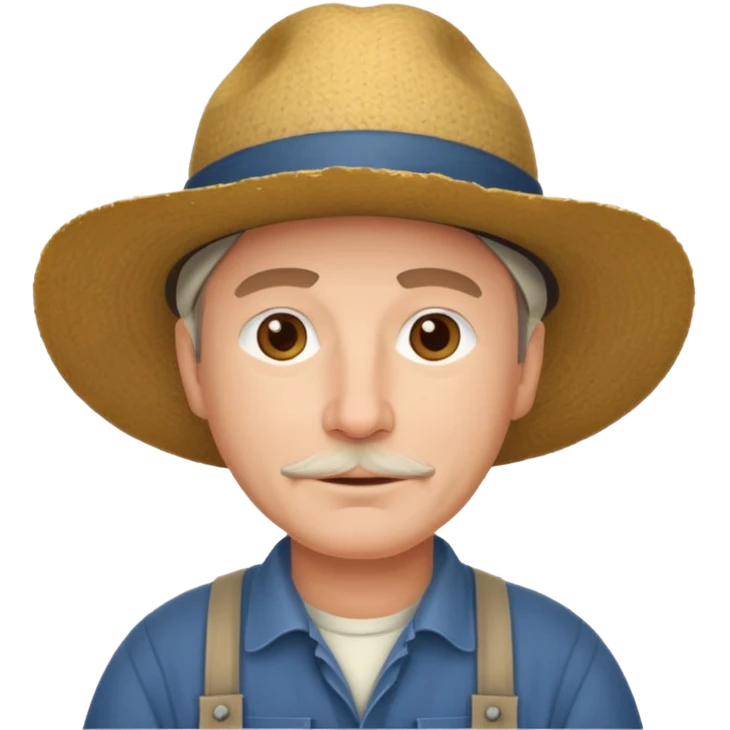 Puritan farmer male middle age emoji