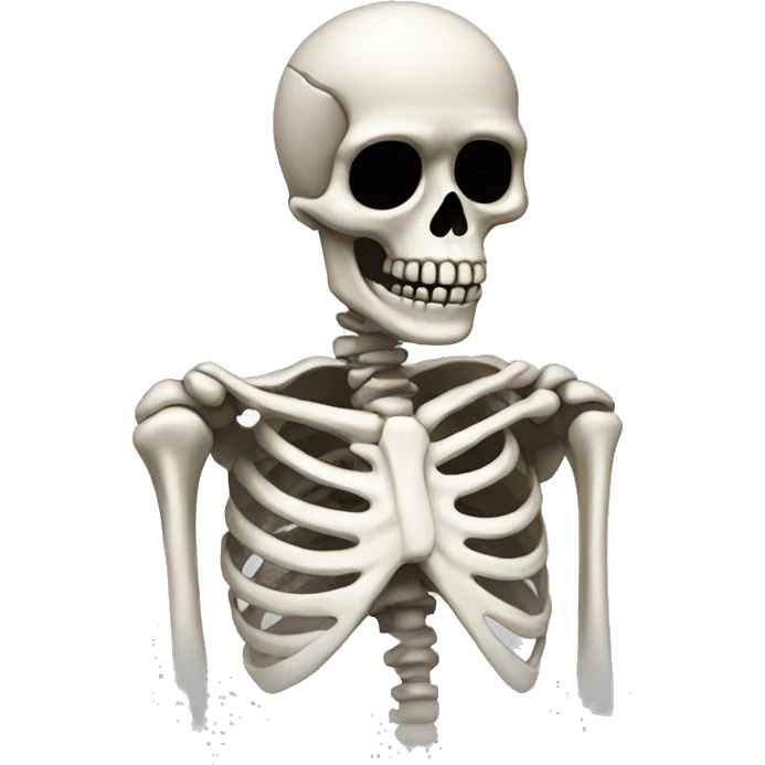 A skeleton with tears  emoji