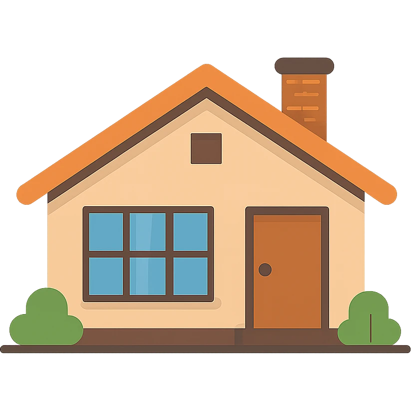 Flat design style house emoji