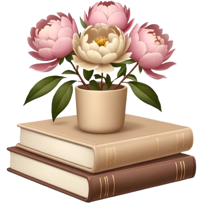 Beige books and pion AESTHETIC emoji
