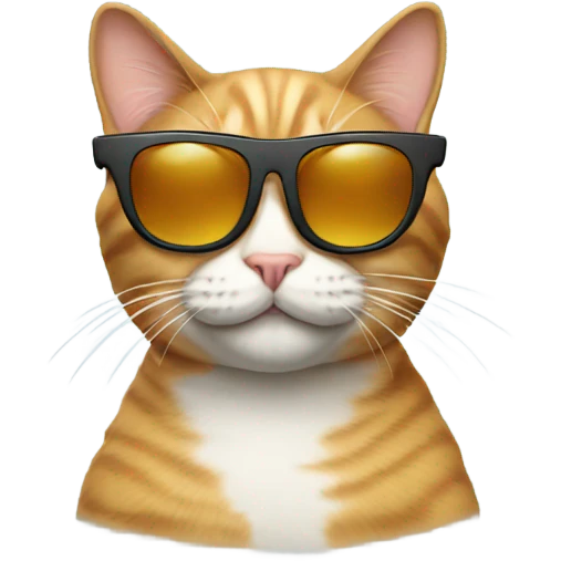 Cat with sunglasses emoji
