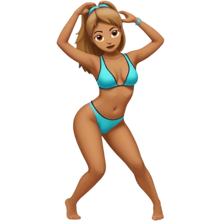 Twerking nude woman sfw emoji