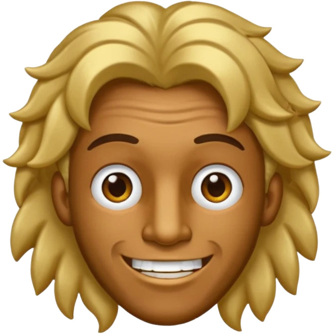 Faça um homem pardo com cabelo curto com dente de ouro emoji