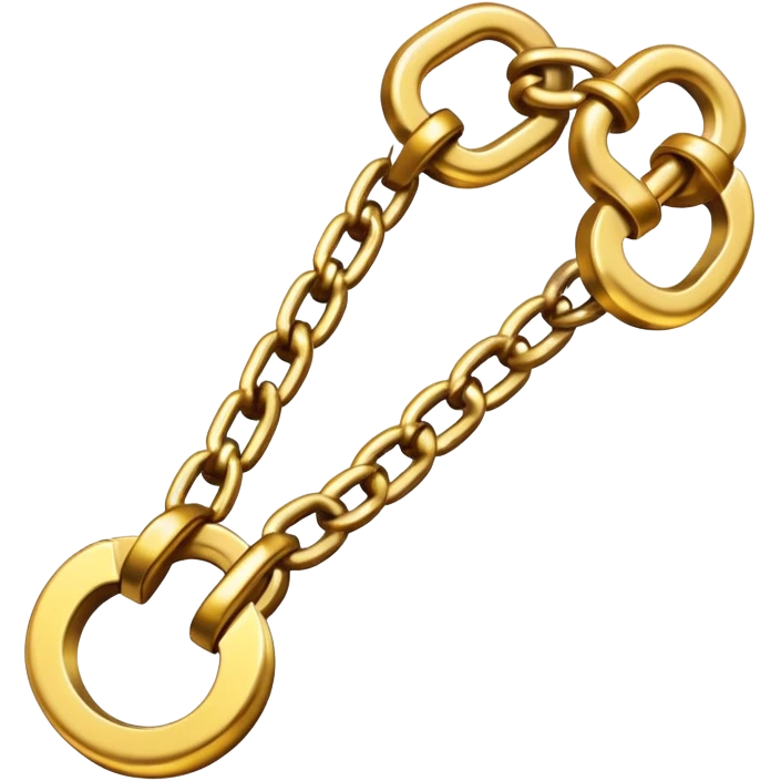 Golden chains with shackles emoji