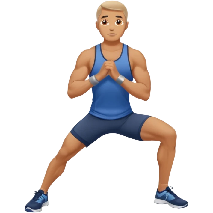 man doing lunges emoji
