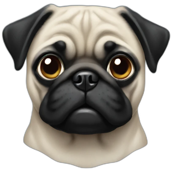 black pug emoji