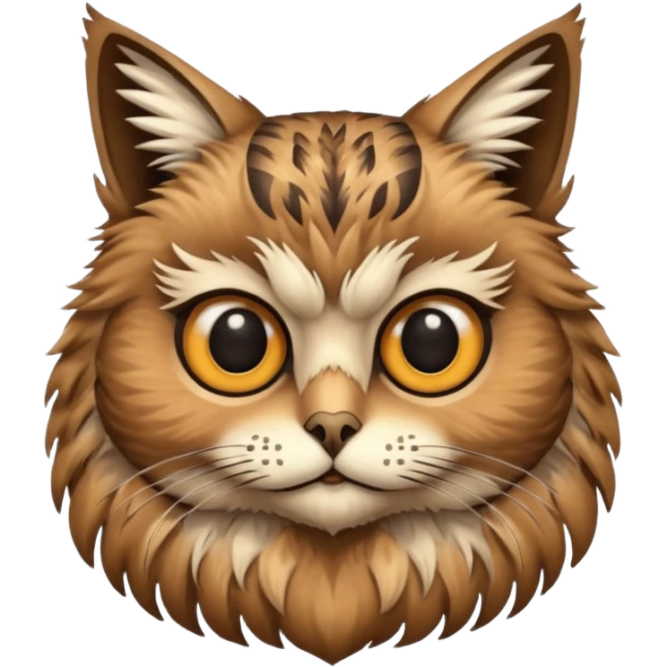 Hibou avec une tête de chat emoji