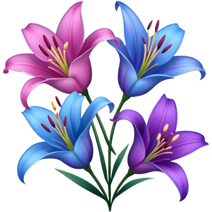 pink purple and blue lillie’s  emoji