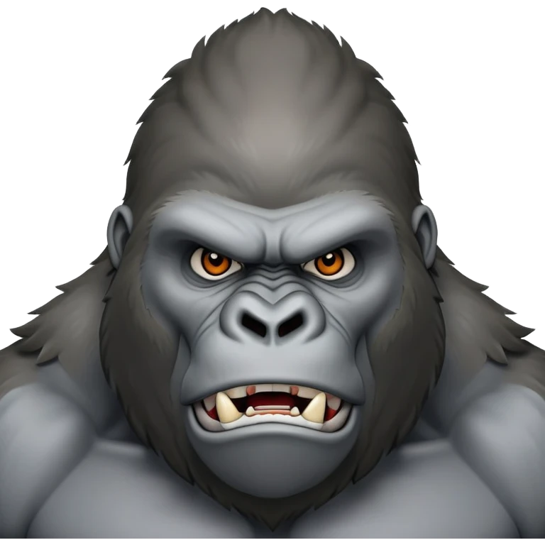 A mad strong silverback gorilla  emoji