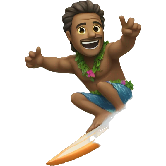 Maui on a wave emoji