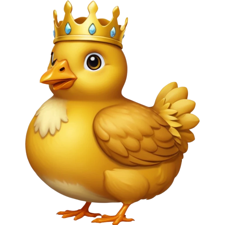 Un poussin mignon avec une couronne  emoji