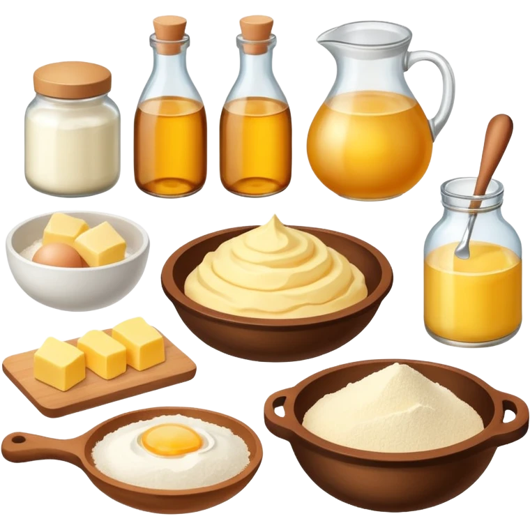 baking ingredients before preparation emoji