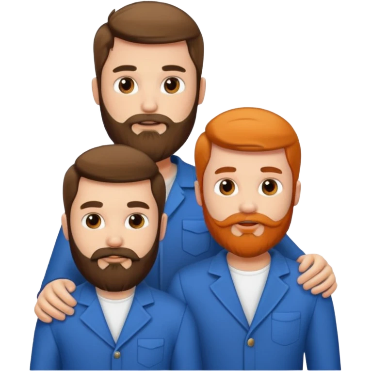 Bearded male couple emoji