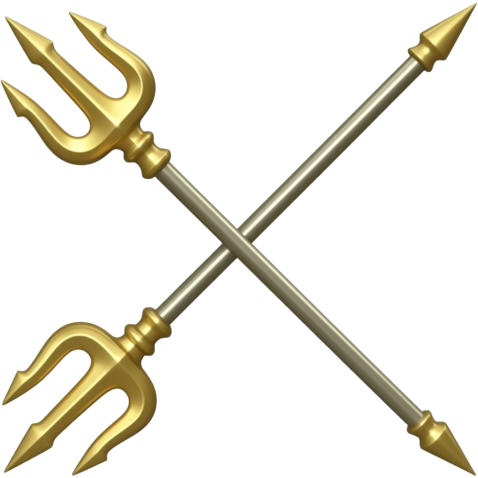 Trishul  with long rod full emoji stright only single one emoji