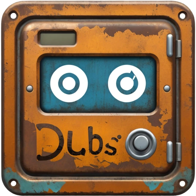 Create a Discord server icon showing the name DUBS based on the popular video game RUST. emoji