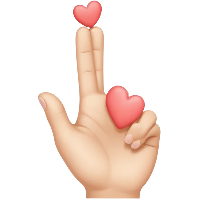 hand korean finger heart emoji emoji