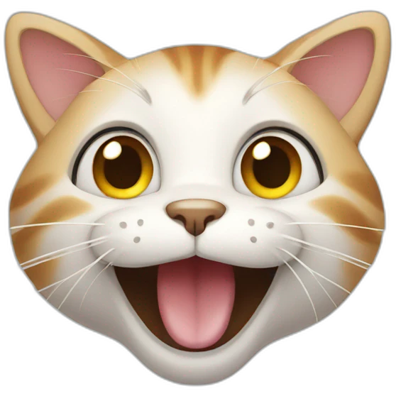 Cat excited emoji