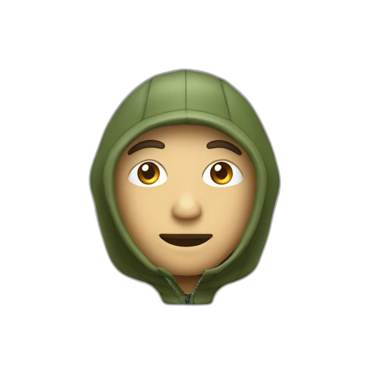 Homme en cagoule emoji
