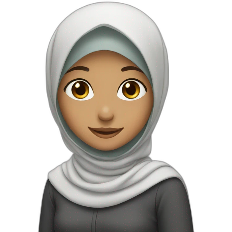 small hijabi girl smiling emoji